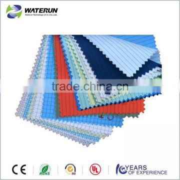 esd stripe grid fabric, esd workwear fabric