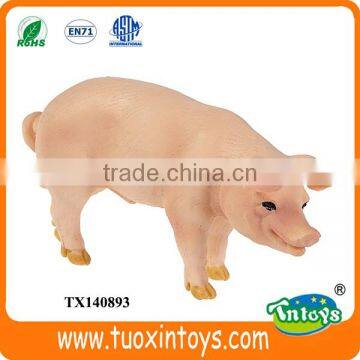 lifelike farm animal toys, rubber pig toy