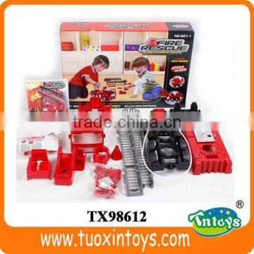 Plastic Toy Truck, Fire Fighting Toys, Blue Fire Truck Toy photo-4