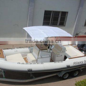 Hot sale fiberglass hull yacht boat RIB830A