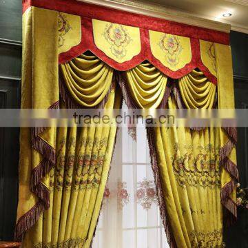 European Luxury Royal Style Soft Chenille Jacquard Tulle Voile Door Window Panel Curtain Drape photo-2