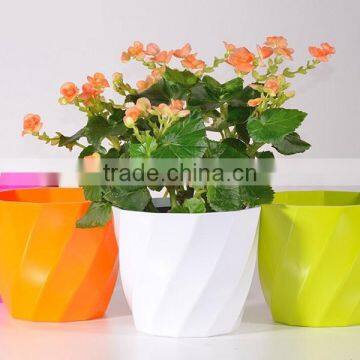 Indoor decor melamine plastic bright color flower pot