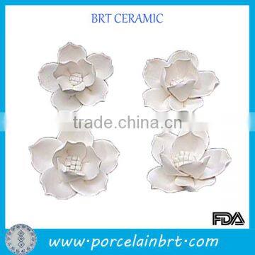 White flowers ceramic painting for kids