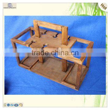 Sale Good Quality Pine Wooden Wine Holder Rack Pack photo-3