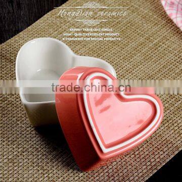 Ceramic Heart Shape Bowl ,fine candy heart bowl with different colors available