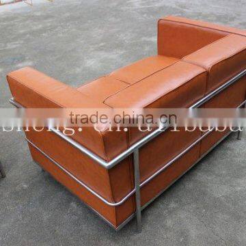 Sectional Leather Sofa Furniture BY2105 Stainless Steel Frame photo-3