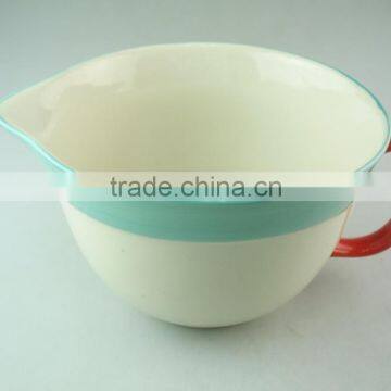 Big round ceramic cup with handle , eco-friendly, stocked ceramic cup for wholesale