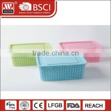 High Quality Custom Size Wholesale Ratten Wicker Plastic Storage Basket for Storage