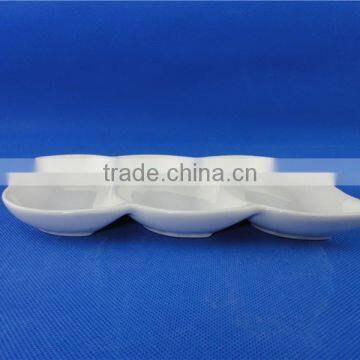 Plates Porcelain Different Shapes White