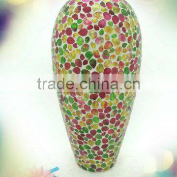 Personalized Lamp Shape Multi-colored Mosaic Unique Handmade Cheap Wholesale Glass Vase photo-5