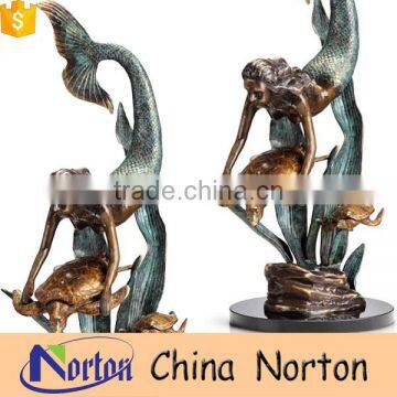 Handmade outdoor bronze water fountain with turtle NTBF-MF008Y