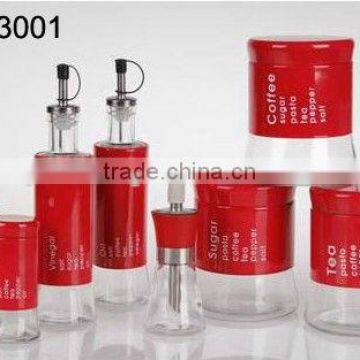 Zibo Glass Kitchen Pot Sets With Stainless Steel Coating