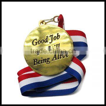 Custom zinc alloy war victory medal custom military medal with ribbons