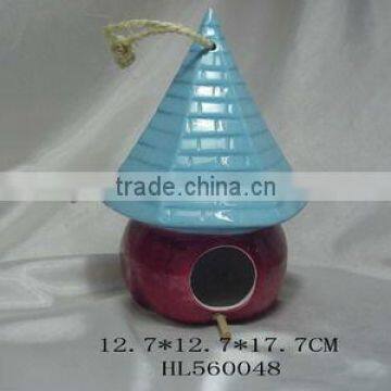 garden decorative ceramic hanging bird house