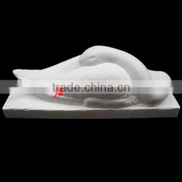 White Marble Swan Sculpture photo-2