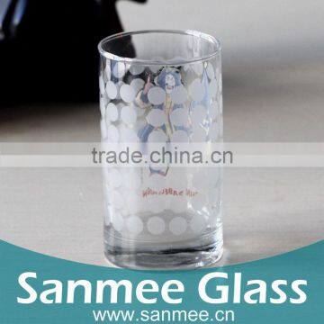 Machine Made Water Glass Cup With Printing Designs For Juice&Water photo-2