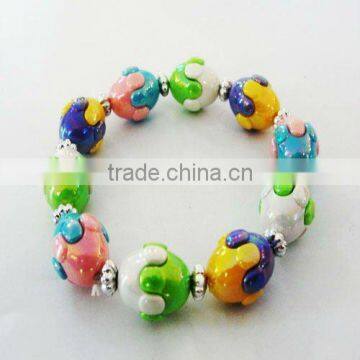 novelty colorful ball bead bracelet