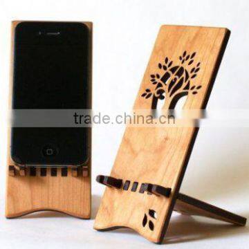 Laser Cut Wooden Stand for Cellphone