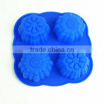 10135 Four Cells Flowers Silicone Mould photo-5