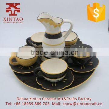 Coffee House Used Ceramic Coffee Cup and Saucer With Handle photo-6