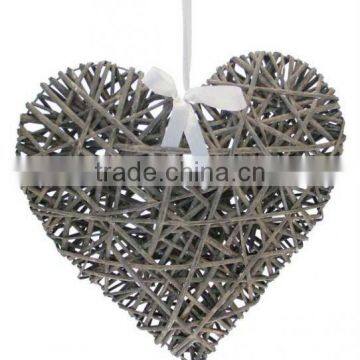 washing grey wicker heart