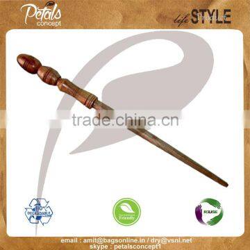 Hand made popular hot selling teak wood smooth finish oily surface wooden wands