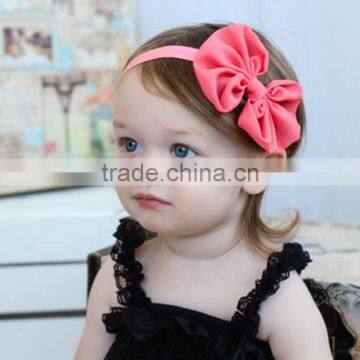 fabric handmade bow hair band for kid's hair accessories