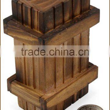 Small Quantity Burned Puzzling Wooden Box Gift Box photo-2