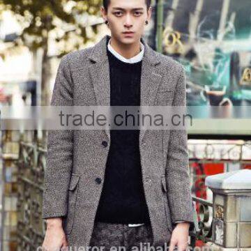 2015 trendy winter wool coat for men