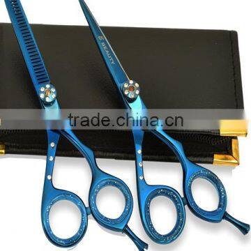 Hairdressing Scissors Blue Titanium