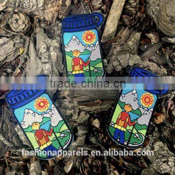 Custom High Quality Embroidered Cartoon Cup Patch for Clothes Embroidery Patch Made in China Choose Size/color photo-2