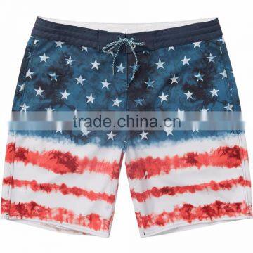 Tie Dye Surf Sand City Board Short Recycled Stretch Fabric Back Pocket Swim Trunk Mens Beach Pants Customize OEM Brand photo-3