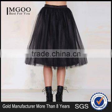 MGOO New Arrival Design Fashion Black Tutu Skirt For Women Voile Bell Ball Gown Skirts 15145B088