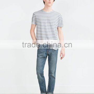 Men Striped Longline t Shirt Wholesale China photo-3