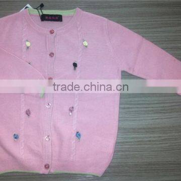 new fashion flowered cashmere design baby sweater