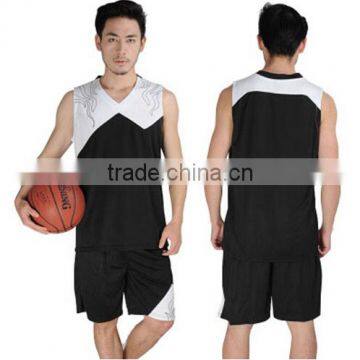 100% Polyester Blank Basketball Jersey Apparel Blue/white Men Sports t Shirt photo-2
