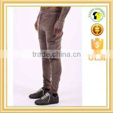 Custom velour tracksuit bottom slim fit velour pants wholesale in China