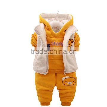 2016 New Winter Clothing Tidal Range of Three Sets of Cotton and Cashmere Sweater Leisure Leisure Suit Pocket Cartoon photo-2