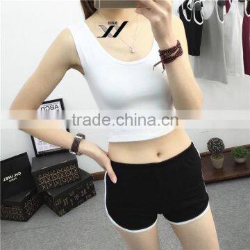 Women Blank Fashion Crop Top Sport Vest t Shirt Sleeveless photo-2
