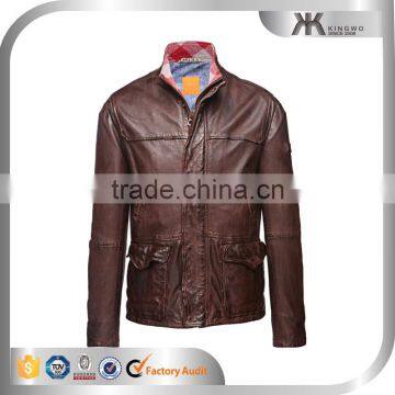 latest desigh distressed brown leather jacket cool leather jacket