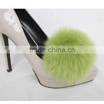 Myfur Wholesale High-heeled Shoes Decoration Detachable Fox Fur Pom Pom Accessory photo-4