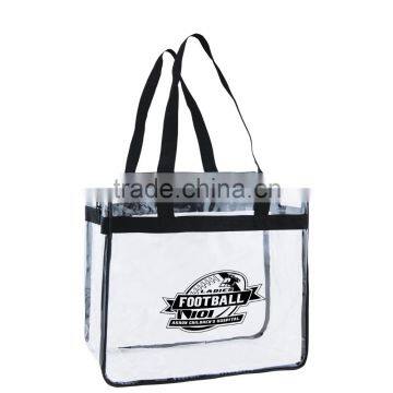 Clear Stadium Tote Bag - Made From Clear Vinyl, NFL Security Approved and Comes With Your Logo. photo-3