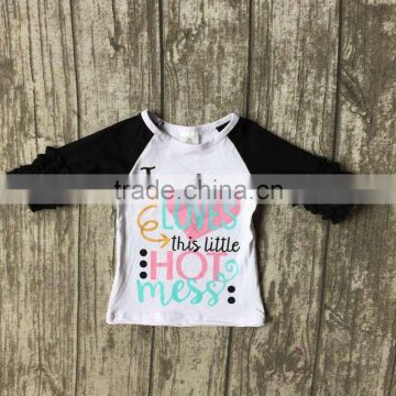 baby girls cotton raglans girls Jesus loves this little hot mess raglans children kids boutique raglans clothing