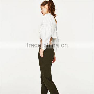 2017 OEM Wholesale 100% Cotton Comfortable Pants Women Sport Jogger Trousers photo-3
