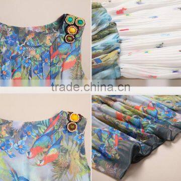 Fashion High Quality Animal Printed One-piece Dress photo-5