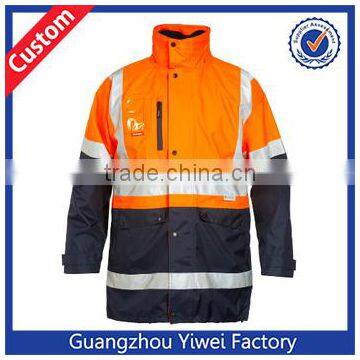 Reflective Striped Flame Resistant Coverall, Waterproof High Visibility Overall Workwear