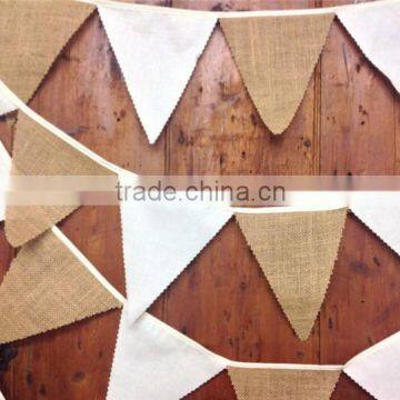 Rustic Burlap Bunting & Calico Flags Country Weddings Bunting & Barn Dance Bunting photo-2