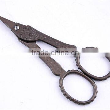 Vintage Sewing Tools Bronze Thread Scissors Fancy Embroidery Scissors photo-5
