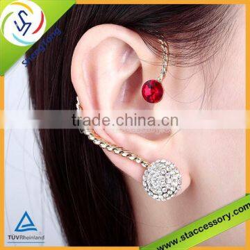 2015 Hot Selling Wholesale Metal Button Earring Rhinestone photo-3