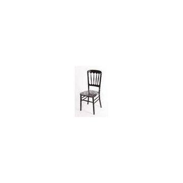 Dark Brown Mahogany Wooden Chateau Chair , Glossy Armless UV Protection Chair